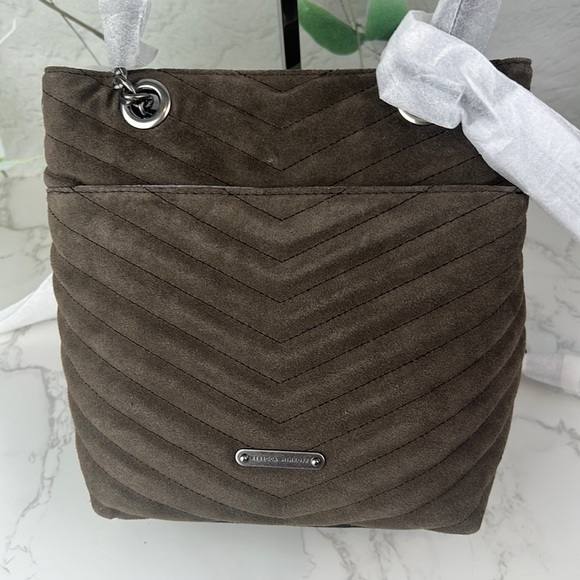 Rebecca Minkoff Edie Bucket Crossbody With Fringe, Porcini - Picture 5 of 15